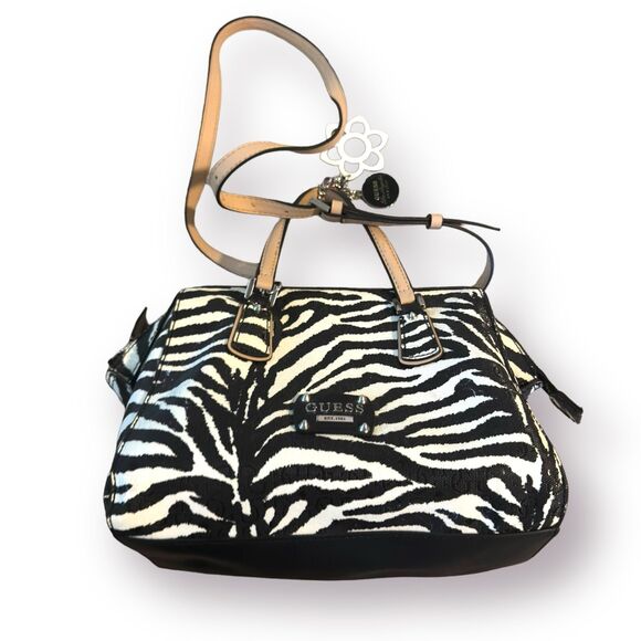 Guess Zebra Shoulder/Crossbody Bag with Matching‎ Wallet - Picture 1 of 8